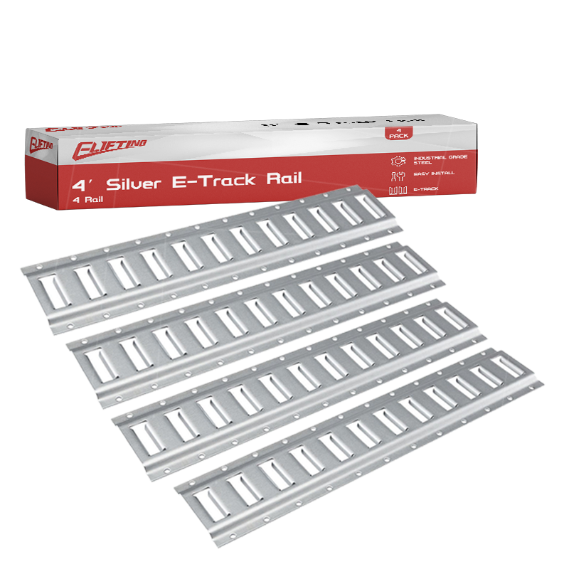 4 Pack Galvanized horizontální E Track-Down Rail Kit