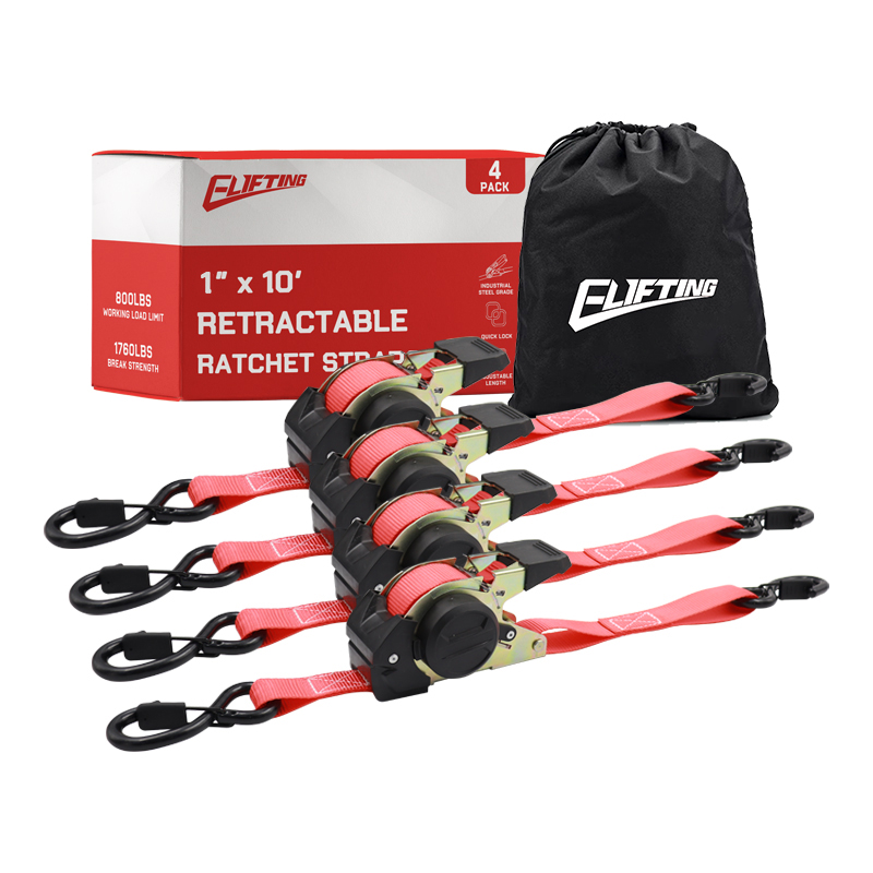 1 "x 10" 1760lbs BS Auto zatahovací Ratchet popruhy (4pk)